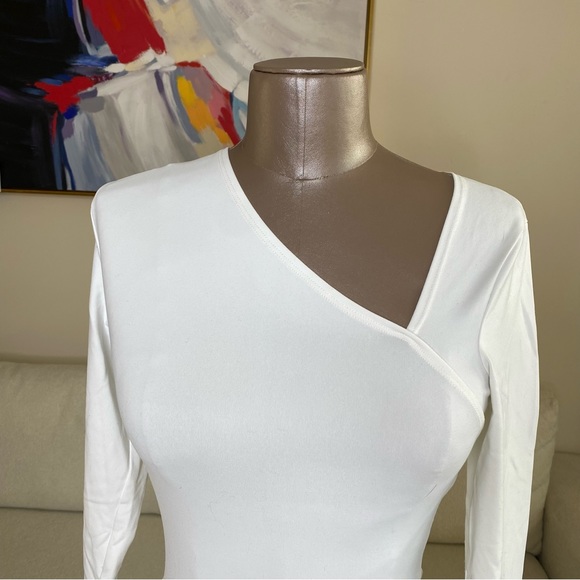 Abercrombie & Fitch Long-Sleeve White Bodysuit - Picture 2 of 8